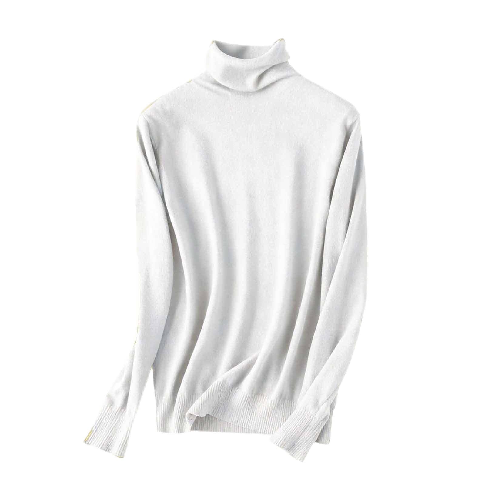 Womens Cashmere Turtleneck Sweaters Long Sleeve Chunky Knit Pullover Tops Basic Fall Thermal Shirts Winter Clothes