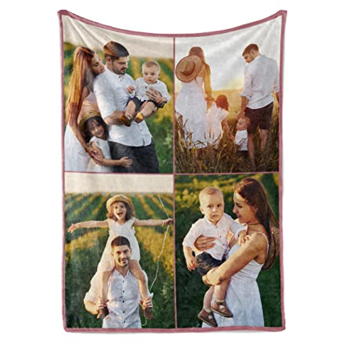 Ships Next Day, Custom Blanket with Picture - Printed in USA, Personalized Photo Blanket(Fleece – 50x60)