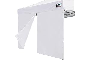 Eurmax USA Instant Canopy Sidewall with Middle Zipper Door for Easy Entry and Exit