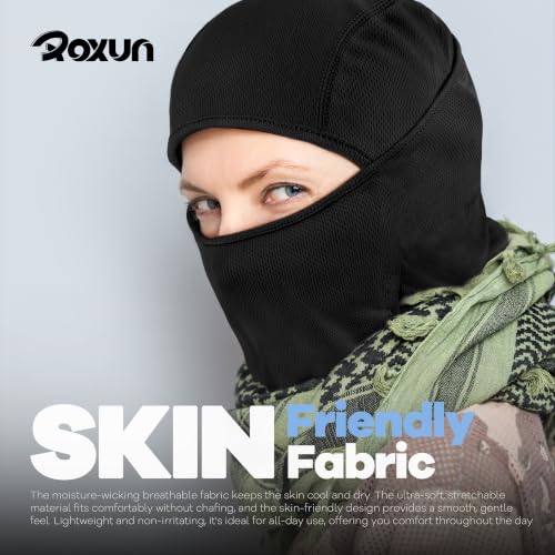 Image of ROXUN Ski Mask Balaclava, Motorcycle Summer Cooling Breathable UV Protector