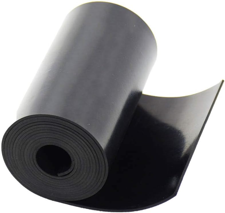 Neoprene Rubber Strips 1/16 (.062)" Thick X 4" Wide X 5'Long, Solid Rubber Rolls Use for Gaskets DIY Material, Supports, Leveling, Sealing, Bumpers, Protection, Abrasion, Flooring, Black