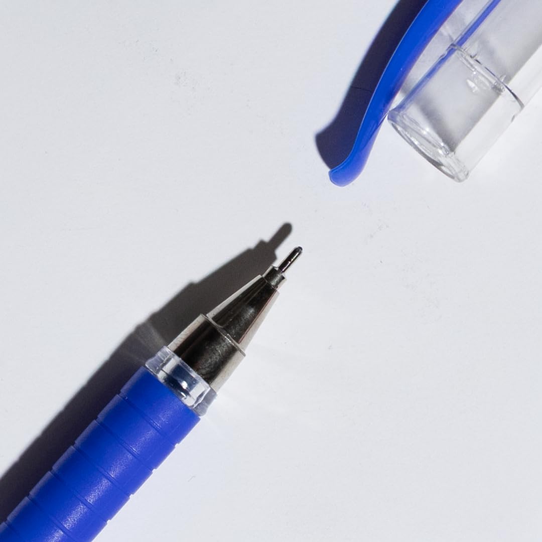 Faber-Castell İğne Uç Tükenmez Kalem Seti, 10’lu, Mavi, 0.7 mm, Rahat Yazım, Ergonomik Tutuş
