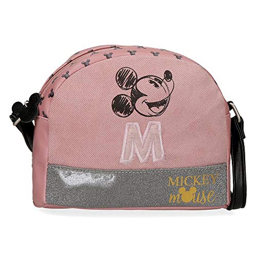 Disney Mickey The Blogger Bandolera Rosa 20,5x16,5x6 cms PVC y Poliéster