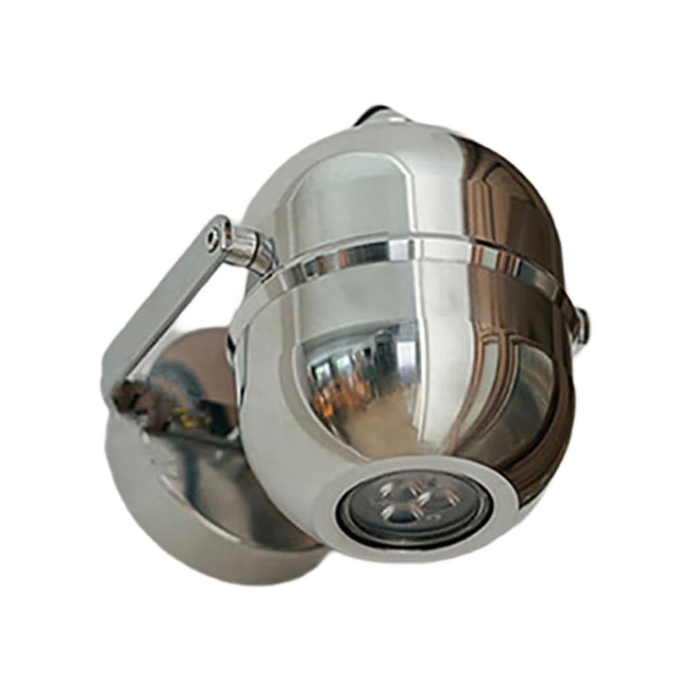 CTRLZS Wall Light Reading Light Bedroom Rotatable Chrome Metal Warm Light 3000K Sconce Lamp for Restaurant Aisle B