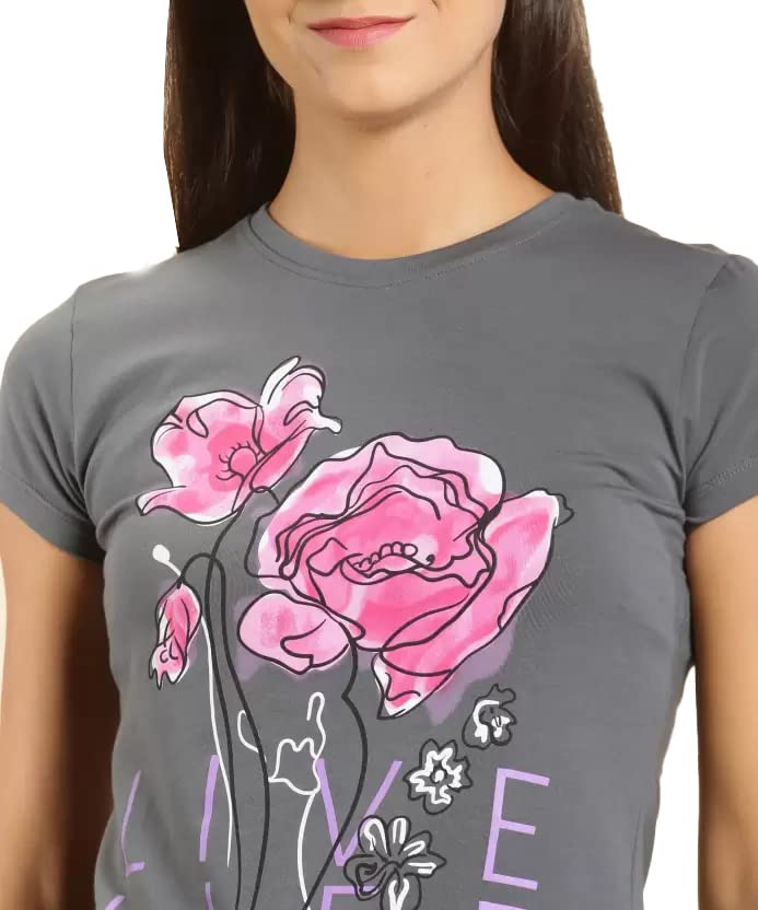 Image of Lyra Women's Cotton Regular Fit T-Shirt