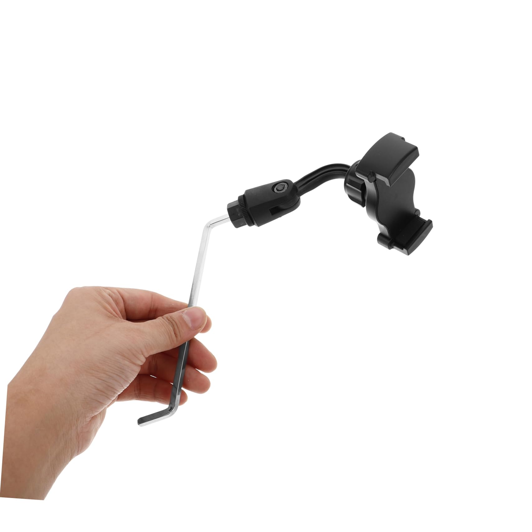 Toyvian Support Téléphone Saxophone Instruments, Clip Smartphone Réglable pour Pupitre et Pied de Micro Support Universel en Acier Inoxydable pour Musiciens Partitions Vlog Enregistrement, Noir
