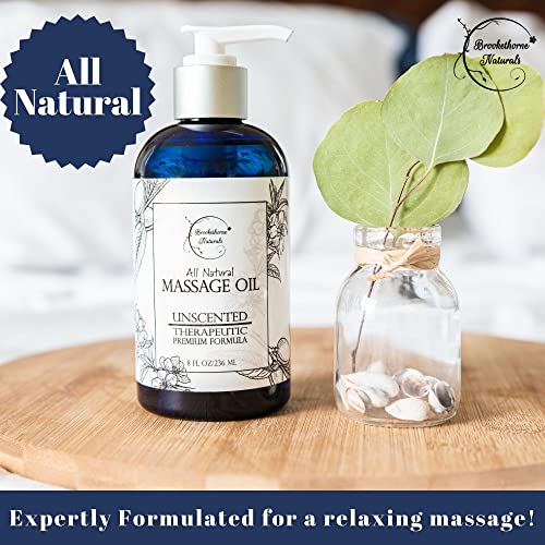 Brookethorne Naturals UNSCENTED MASSAGE OIL For Massage Therapy – 100% Natural Body Massage Oil With Sweet Almond, Grapeseed & Jojoba Oil thumb #5