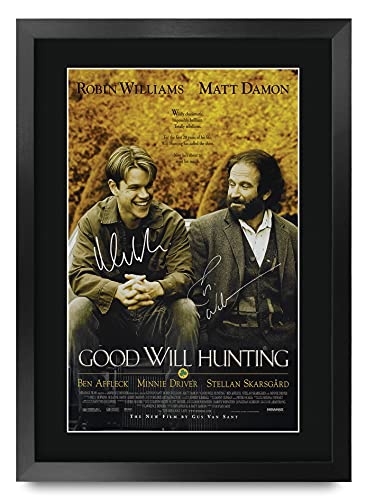 Affiche signée Will Hunting Matt Damon déco murale cinéphile nostalgique