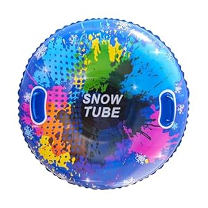 Aufblasbare Schlitten Für Erwachsene Kinder 87cm Snow Tube Reifen Schneereifen Rutschreifen Mit Griffen PVC Kratzfest Frostbeständig Rodel Reifen Schneereifen Rutschreifen Für Wintersport Outdoor