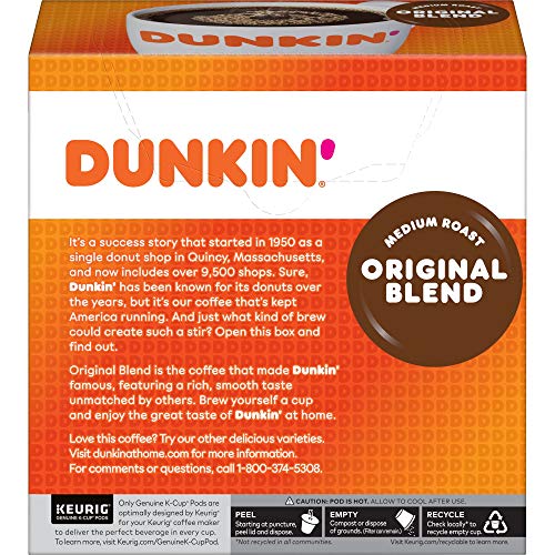 Dunkin' Coffee, Original Blend Medium Roast Coffee, 128 K-Cup Pods #TOP2