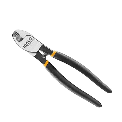 INGCO Cable Cutter, Black Finish and Polish, 55# Carbon Steel, Heavy Duty Cable Cutting, High Leverage Cutter for Aluminum, Copper, Wire, Communications Cable