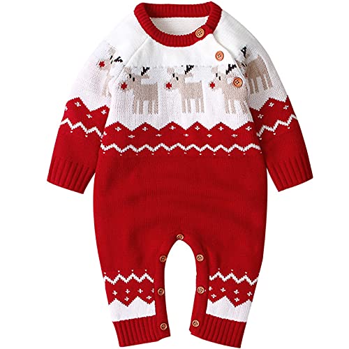 Navidad Bebé Mameluco Manga Larga Mono...