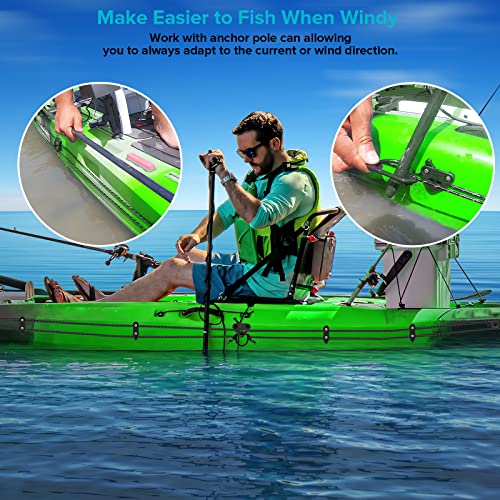 Atader Kayak Anchor Trolley Kit, Heavy Duty Anchor Trolley System for Kayak Canoe, Suitable for Freshwater and Saltwater Use, with Stainless Steel Screws