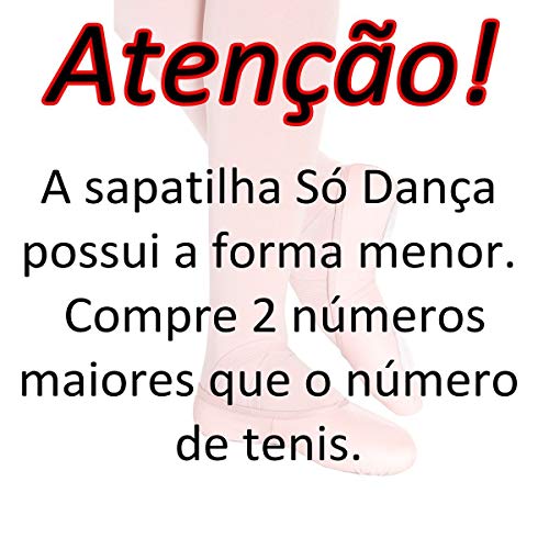 Botinha Sapatilha de Jazz Só Dança JZE43A Couro Unissex