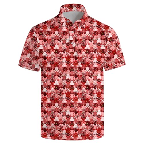 wunjqen Polos de golfe masculinos engraçados com absorção de umidade camisas de golfe de secagem ráp