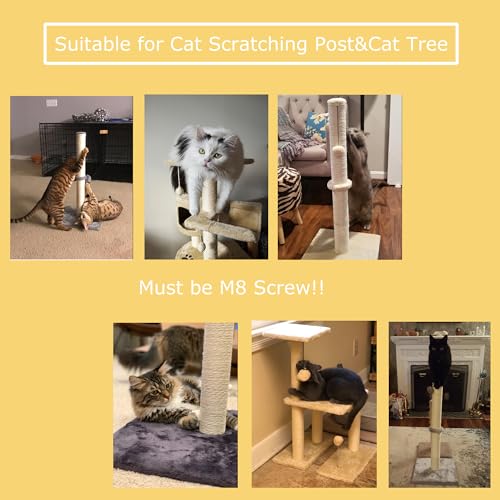Dimaka 2 Cat Scratching Post Replacement Poles, Cardboard and Sisal, 13.4in, 34cm - Image 6