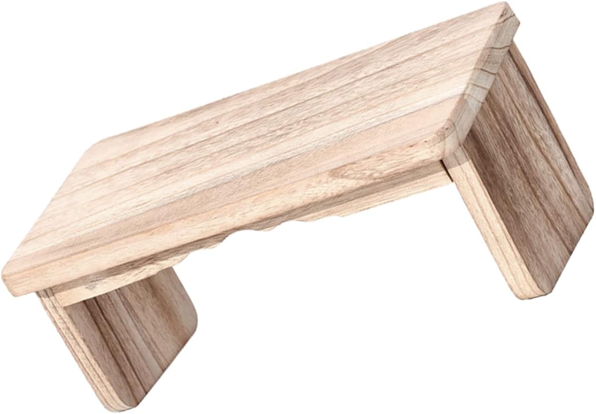 ibasenice Wood Meditation Bench Folding Legs Ergonomic Kneeling Stool for Zen Practice Tea Ceremonies and Household Use Non-Skid Design Portable Wooden Seat