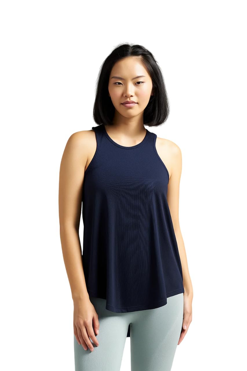 munns & mars Tank Top for Women Gym Top for Girls Active wear Workout wear Sleeveless Tank top Runnig Lightweight Sports Vest for Gym Vest (in, Alpha, L, Regular, 1, Navy Blue)-picture-41