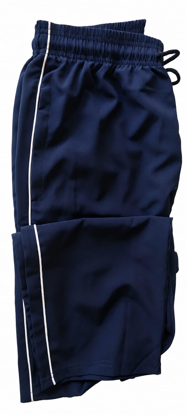 Men's Cotton Track Pants for Gym, Running, Yoga, Sports Full Length Lower with Side Piping | Elastic Waist with Drawstring | Navy Blue L-picture-16