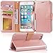 Arae Wallet case for iPhone 6s Plus/iPhone 6 Plus [Kickstand Feature] PU Leather with ID&Credit Card Pockets for iPhone 6 Plus / 6S Plus 5.5" (not for 6/6s) (Rosegold)