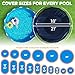 18 ft Round Pool Cover for Above Ground Pools, Above Ground Pool Cover, Swimming Pool Cover, Winter Pool Cover, Keeps Out Debris, Cold and UV Resistant, Supreme Mesh, Navy Blue