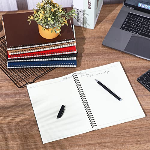 6 Pack B5 Spiral Notebook Ruled Spiral Journal Lined Paper, 70 Sheets,140 Pages, Wirebound Spiral Notebook 10.5 X 7.3 Inch Hard Cover Memo Notepad Sketchbook For School Office Travel Business Supplies #TOP5