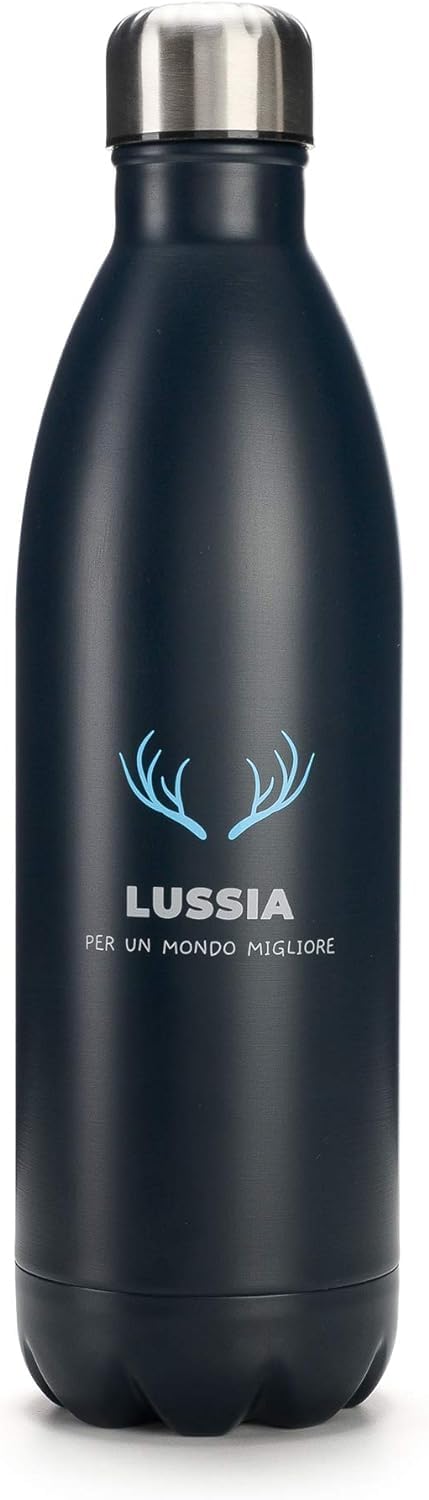 DIUWEU Isolierte Edelstahl-Wasserflasche 750 Ml | Doppelwandig, Hält 12h Heiß / 24h Kalt | Mit Trage-Schnalle, BPA-frei