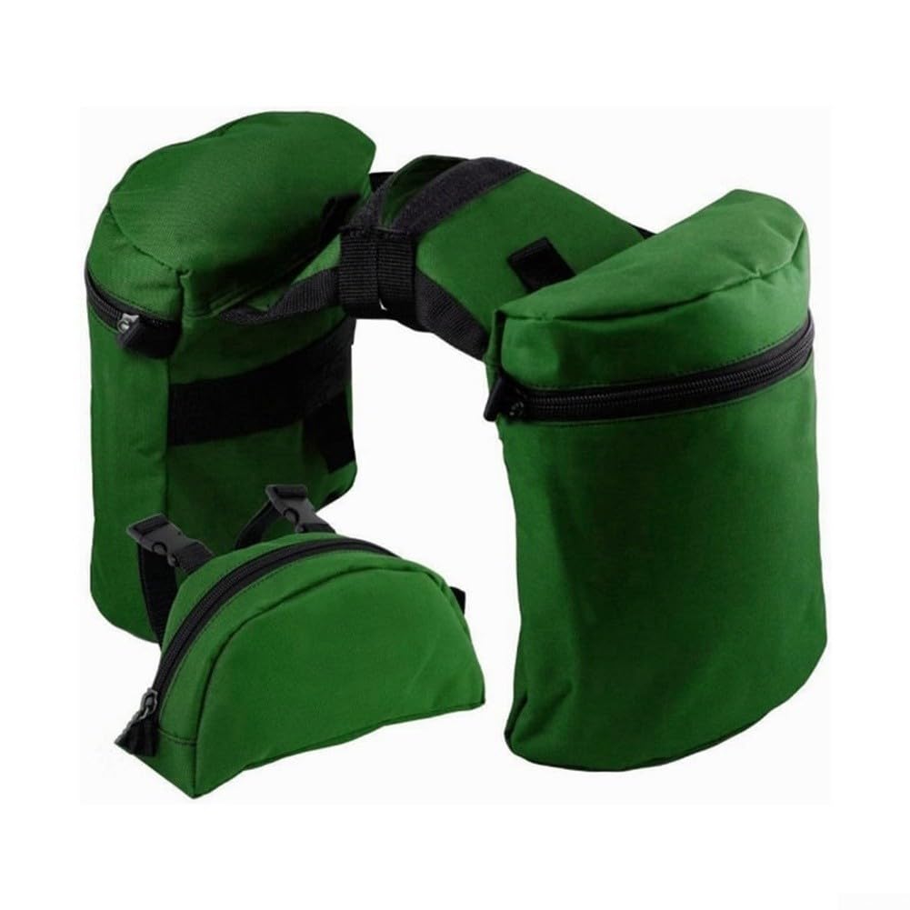 Bolsa de Silla de Montar Oxford Impermeable Doble Lado(Green) | Tejido agua, forro 210D acolchado, ideal lluvia y barro, mantenimiento fácil