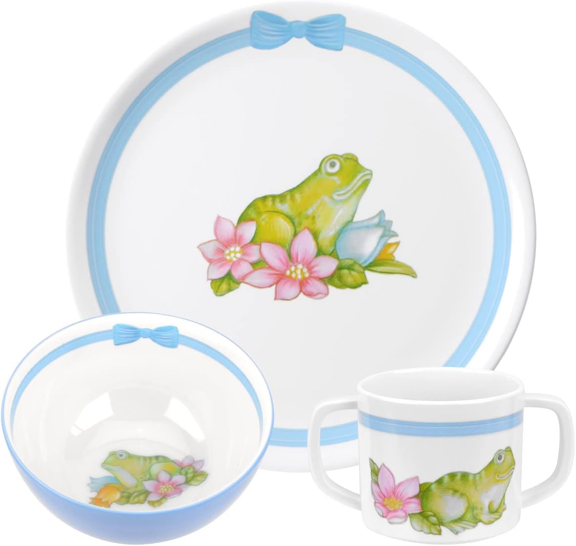 Portmeirion Botanic Garden Terrace Melamine Frog 3 Piece Place Setting