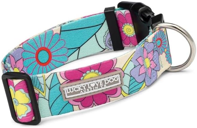 Coleira Larga para Cães Grandes Lucky Love Dog Caroline 3,81 cm, Tamanho Grande