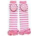 Bella Tunno Kneepad Legwarmers with Ruffles, Sweethearts Stripe