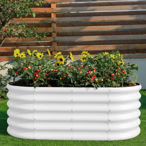 image for Land Guard 18“ Tall 4×2ft Galvanized Raised Garden Bed Kit, Galvani