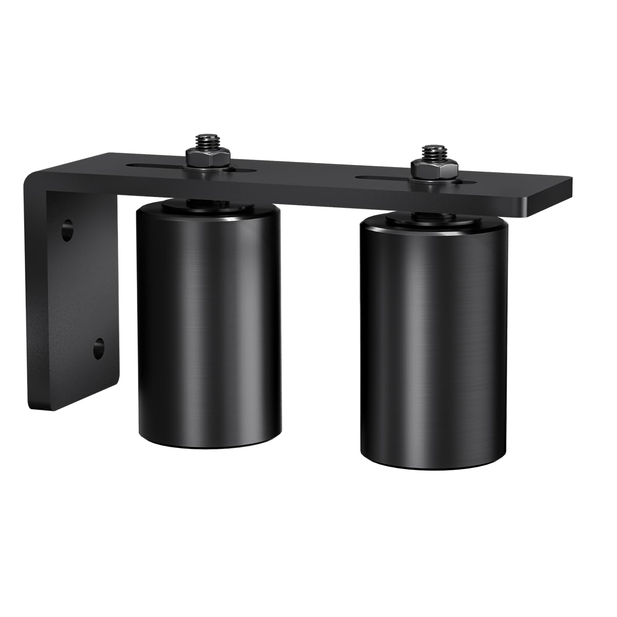 Photo 1 of Sdstone Slide Gate Guide Roller 3" Black with L Rear Post Bracket,Universal Adjustable Sliding Gate Rollers,Heavy Duty Sliding gate kit for Sliding Gates and Rolling Doors