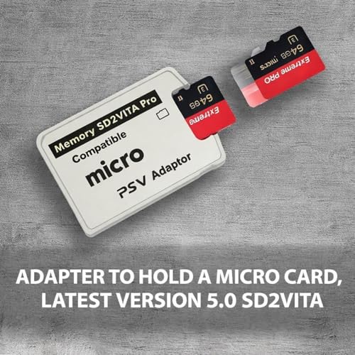 Image of SD2Vita 5.0 Micro SD Memory Card Adapter for PS Vita 1000 /2000 & PSTV | Supports FW 3.60-3.73 HENkaku | SD2VITA PSVSD Card Adapter