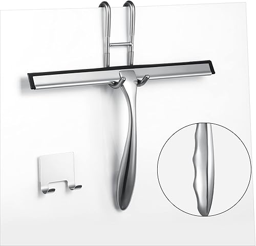 Escobilla de ducha para puertas de cristal escobilla de cristal de ducha de 12 pulgadas escobilla de ducha plateada para puertas de ducha espejo