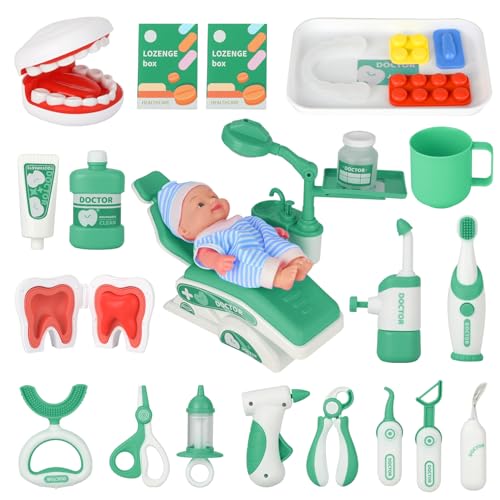 Doctor Kit for Toddlers 3-5, 28 Pcs Kids Dentist Play...
