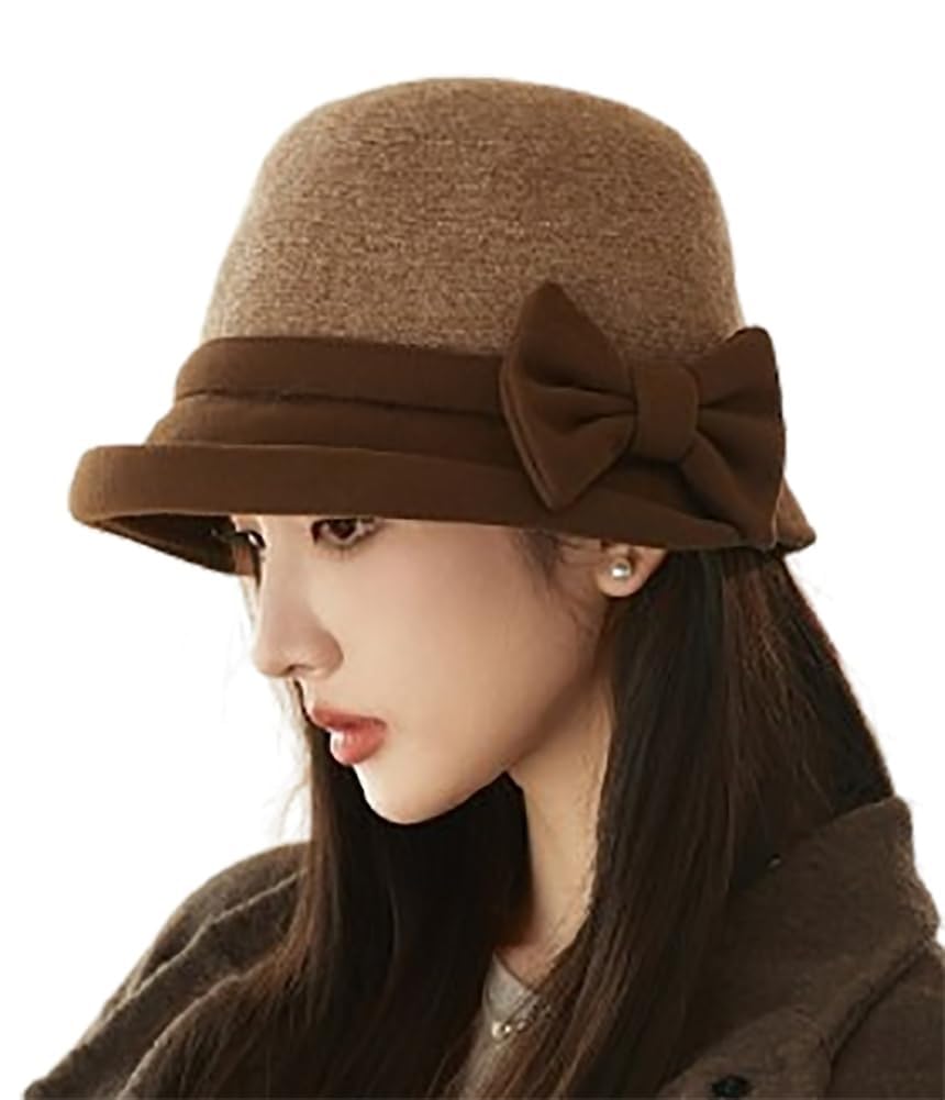English Royal Vintage 100% Wool Importina Irregular Firm Brim Felt Bucket Hat Importina Hats - Etsy main image 3