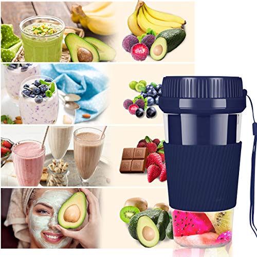 Tragbarer Entsafter Juicer Mixer leistungsstarker Mini Standmixer Elektrische Saftpresse Blender USB Wiederaufladbarer für Obst, Gemüse, Maske