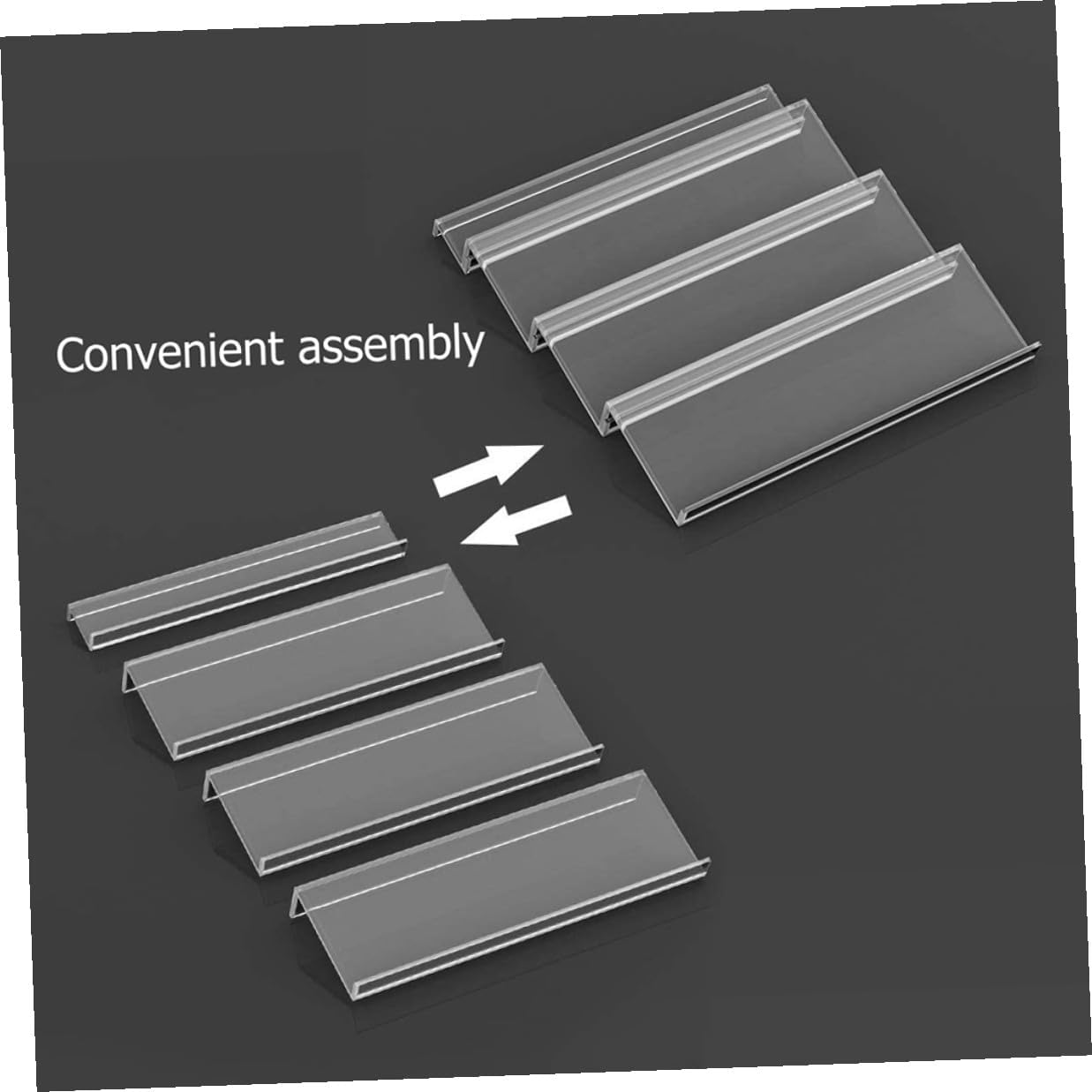 Expandable Acrylic Spice Bottle Rack Drawer Organizer Tiered Seasoning Storage for Kitchen Countertop