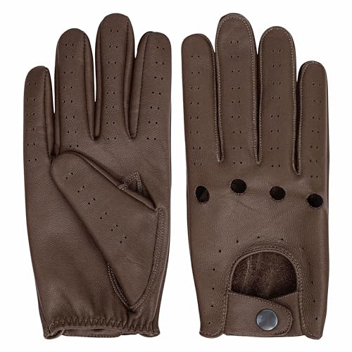Image of M&H Since 1978 Driving Gloves for Men - Mens Leather Car Gloves