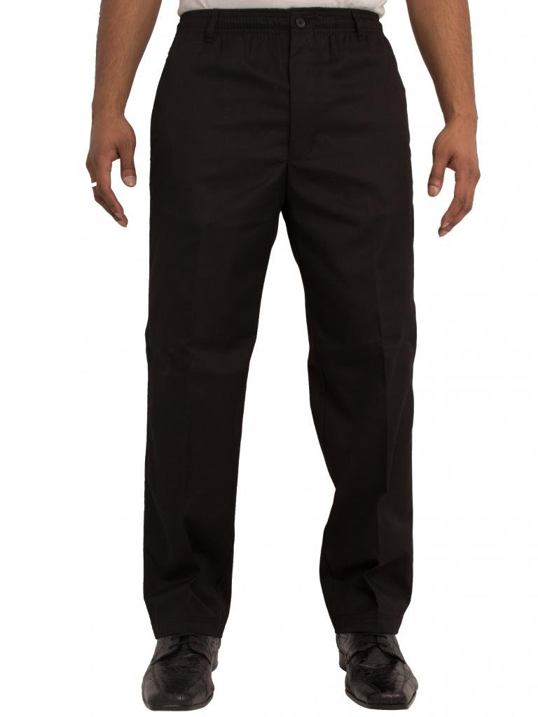 Men’s Stylish Carabou Rugby Trousers with Elastic Waistband - Size 42 - 70 - Black - 46