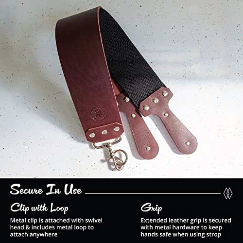 Royalshave 3" Red Latigo Leather Straight Razor Strop #TOP4