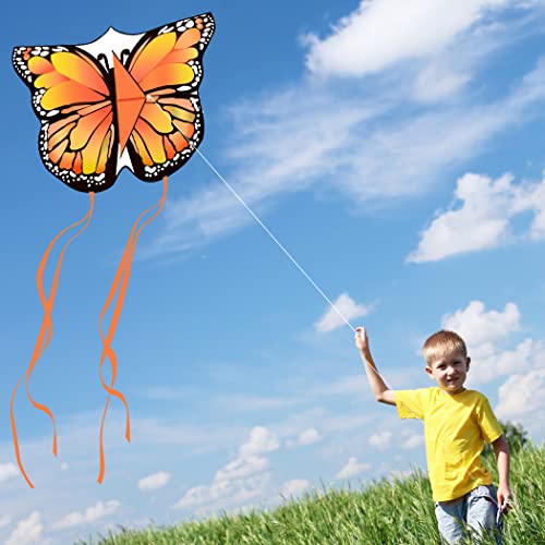 Nazano 2 Pack Kites For Kids - Large Beautiful Butterfly Kite For Adults Outdoor Games And Activities Beach Festival Beginner Easter With Kite String Easy To Fly And Assemble Kids Ages 4-8-12 & Above #TOP6