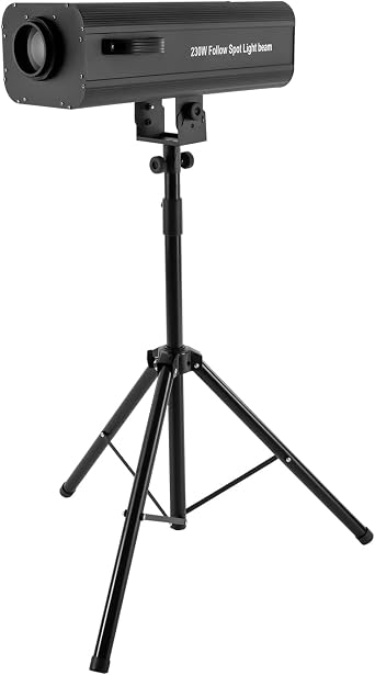 230W Follow Stage Spot Light Muti-Color Stage Spotlight with Stand Manual Control Stage Light Beam Stage Spot Focused Lamp Professional Performance Lights for Event Theater Disco Party Show