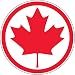 Canada Round Maple Leaf Vinyl Decal Sticker