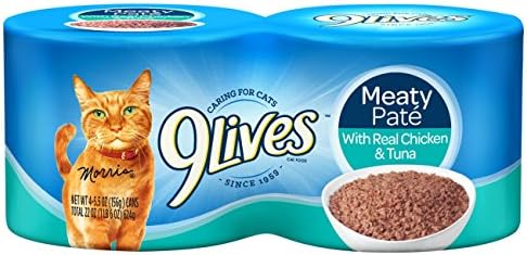 9Lives Meaty Paté With Real Chicken & Tuna Wet Cat Food, 5.5 Ounce (Pack of 24)