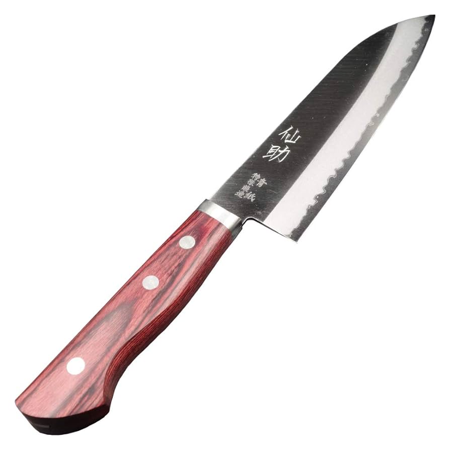 Amazon｜仙助 包丁 三徳包丁 越前打刃物 万能包丁 青クラッド