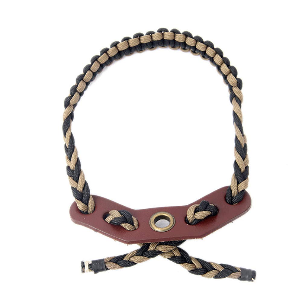Sangle Arc Chasse SHARROW Écharpe De Poignet En Cuir Pour Tir à L'Arc - Réglable Tressée - Compatible Arcs à Poulies Sangle Réglable Paracorde