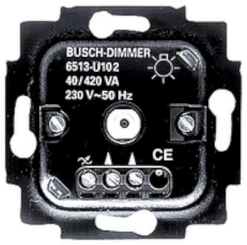 Regulador giratorio Niessen 8160.7 electrónico de 420W para cajas de mecanismos estándar