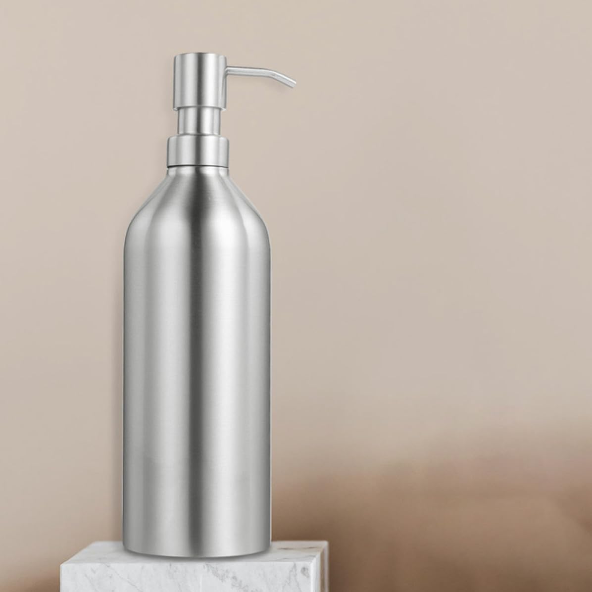 BESTOYARD Dispensador de Jabón Recargable de Acero Inoxidable 700ml Bomba Ergonómica Fácil de Presionar, Pack de 2 Botellas para Uso Doméstico o Hotel